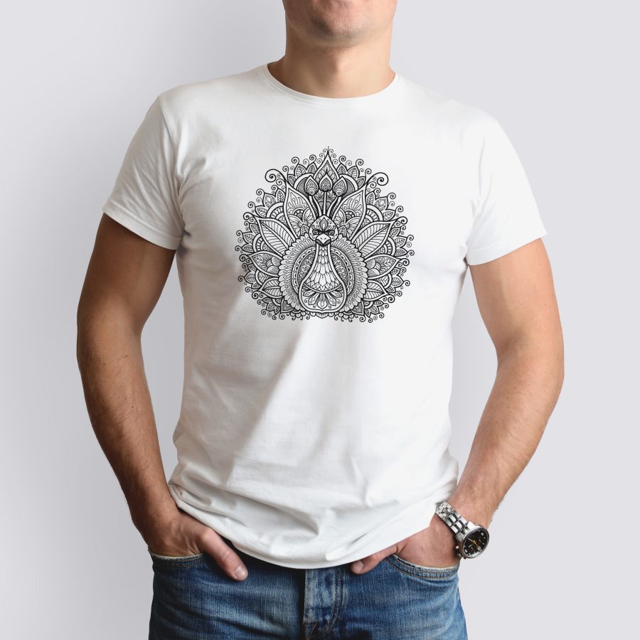 PEACOCK MANDALA T-SHIRT