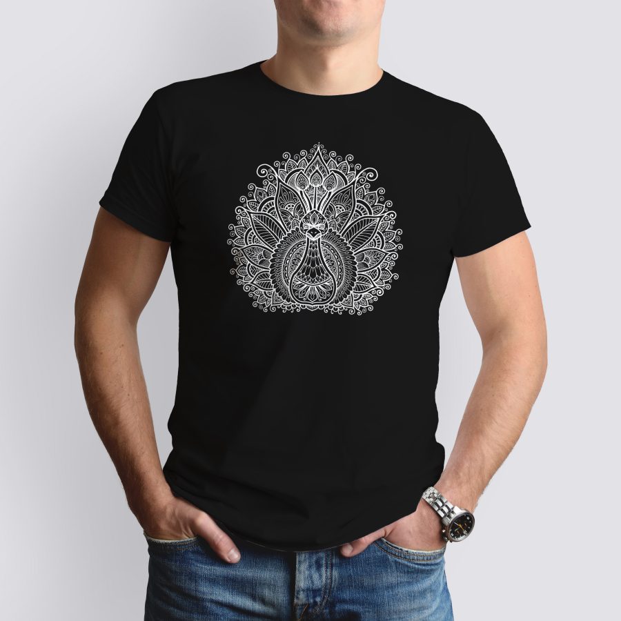 PEACOCK MANDALA T-SHIRT - Image 2